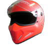 Alien Fullface Helmet A4 Flat Red