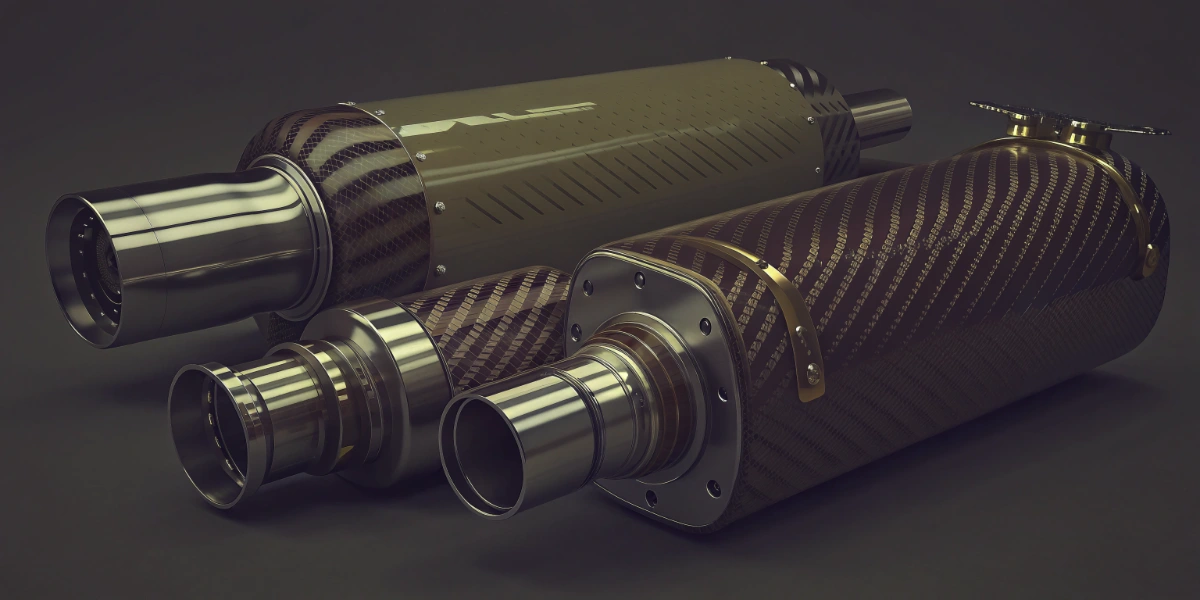 Premium titanium and carbon fiber motorcycle exhaust system materials comparison
